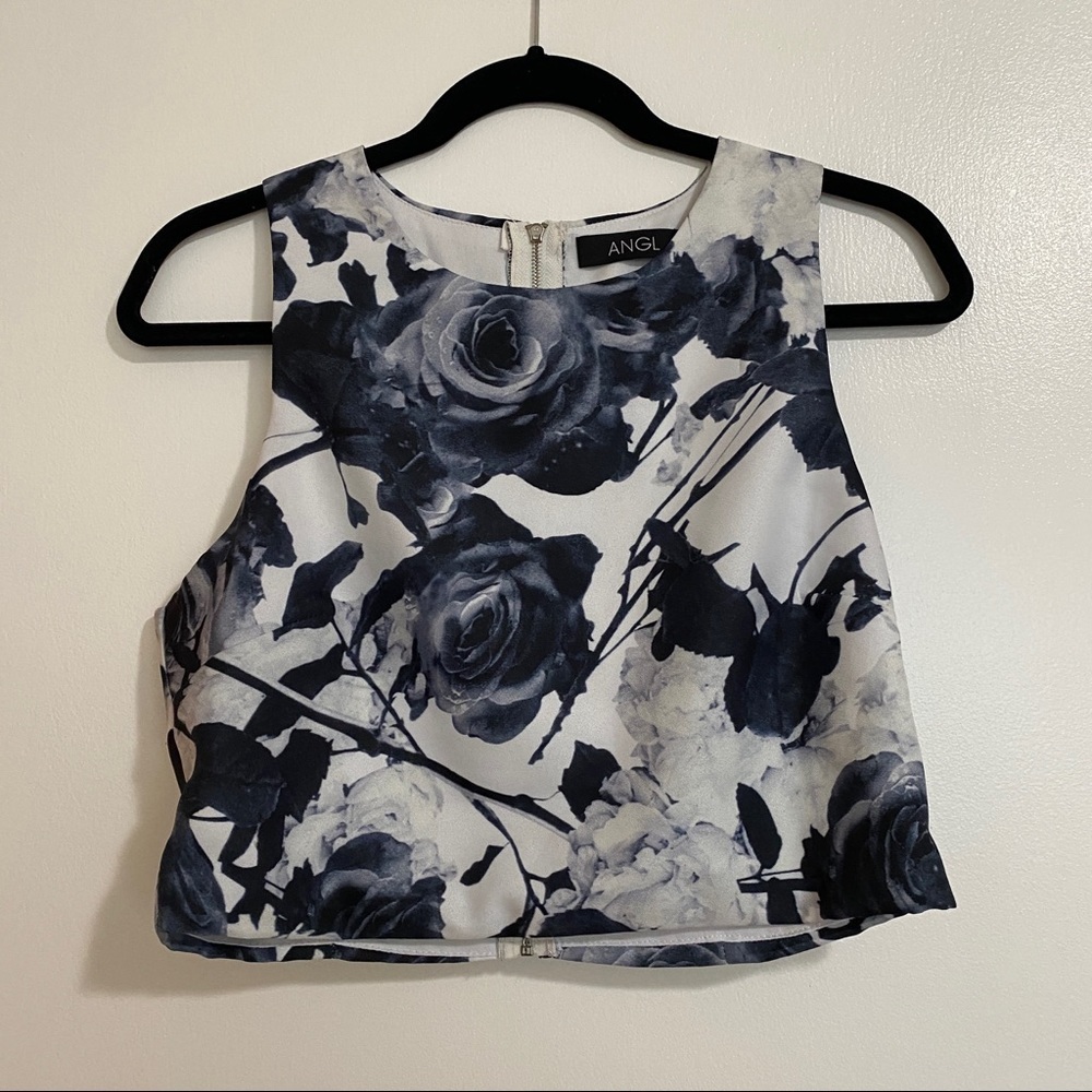 ANGL Floral Crop Top